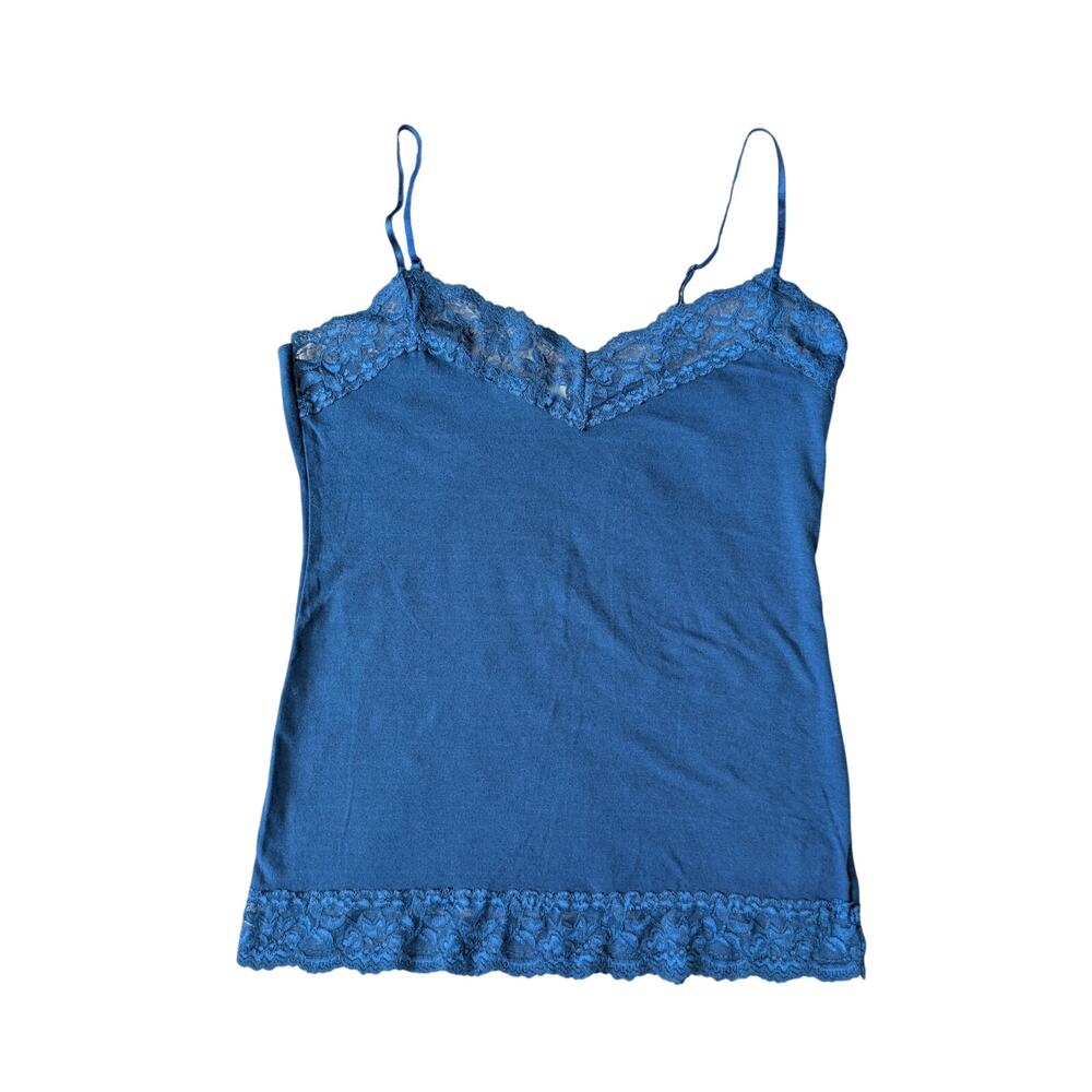 Y2K Forever 21 Babydoll Lace Cami L Blue Coquette Kawaii Romantic